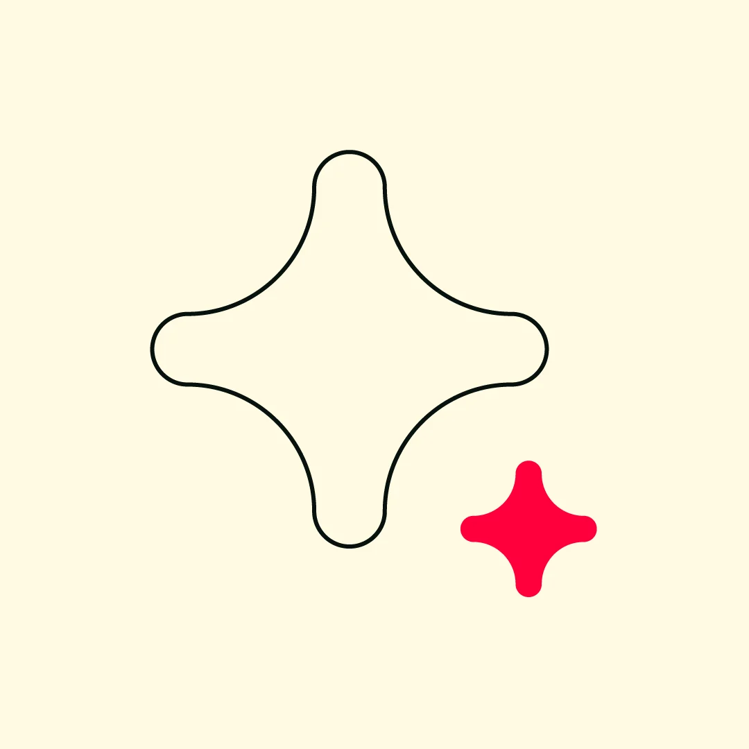 Marca #BEPRIME: estrela em contorno musgo sobre campo off-white