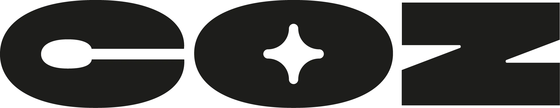 Logotipo COZ em preto sobre açafrão