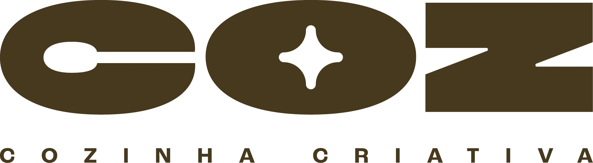 Logotipo COZ Cozinha Criativa em sépia