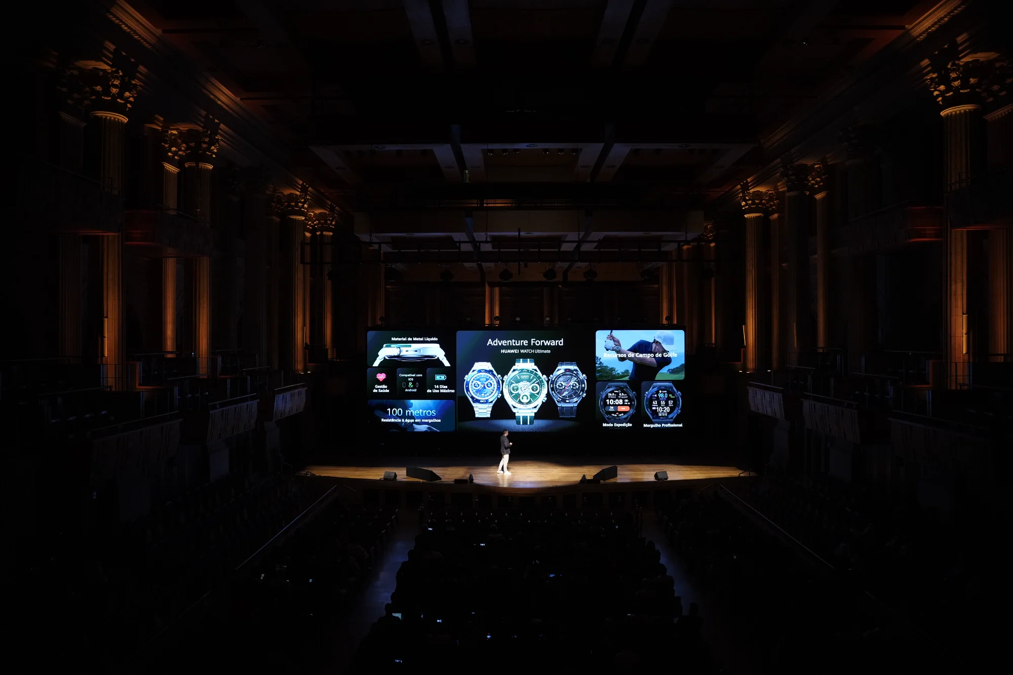 Palco da Sala São Paulo durante a apresentação do produto